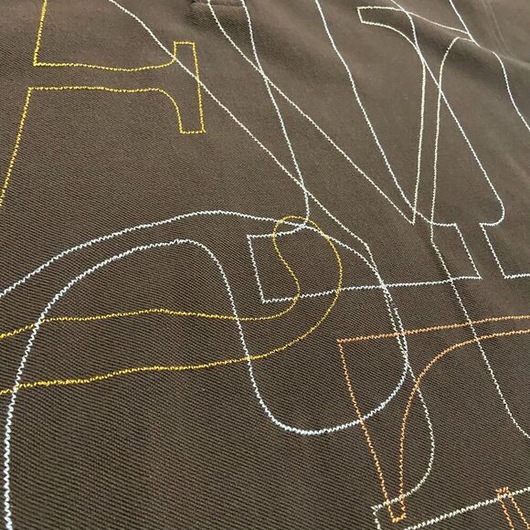 Enyce Vintage Y2K Baggy Giant Logo Brown Embroidered Polo Shirt Mens Size XXL - Picture 3 of 8